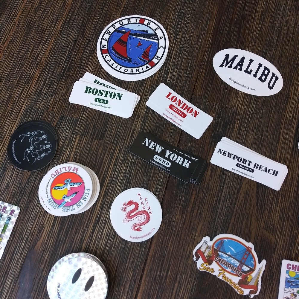 20 pc Random Brandy Melville Stickers Malibu Aspen - Picture 2 of 6